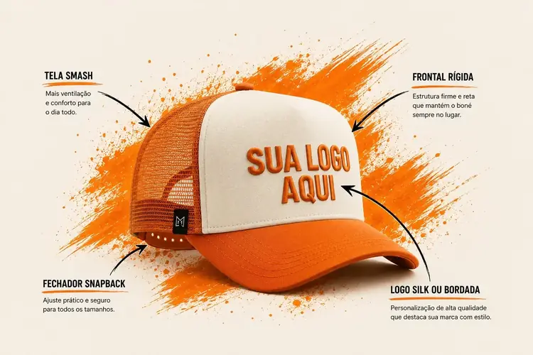 Boné Trucker Personalizado para Empresas | Mabelle Caps